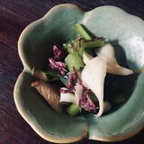 エリンギと小松菜、食用菊のお浸し